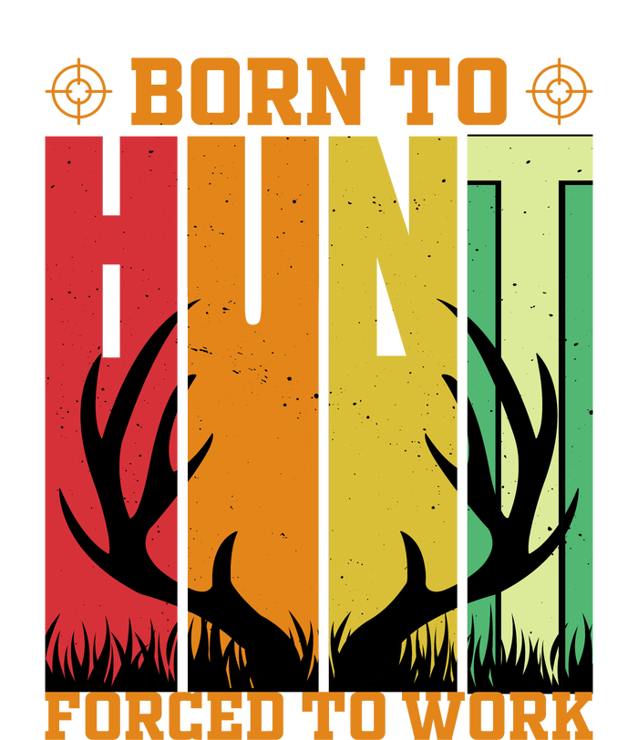 Born To Hunt Forced To Work 7 Panel Mesh Trucker Snapback Hat