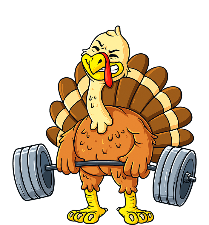 Turkey Deadlift Funny Thanksgiving Day Fitness Weightlifting T-Shirt