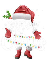 Funny Granny Claus Christmas Pajamas Santa Hat Costume Women's V-Neck T-Shirt