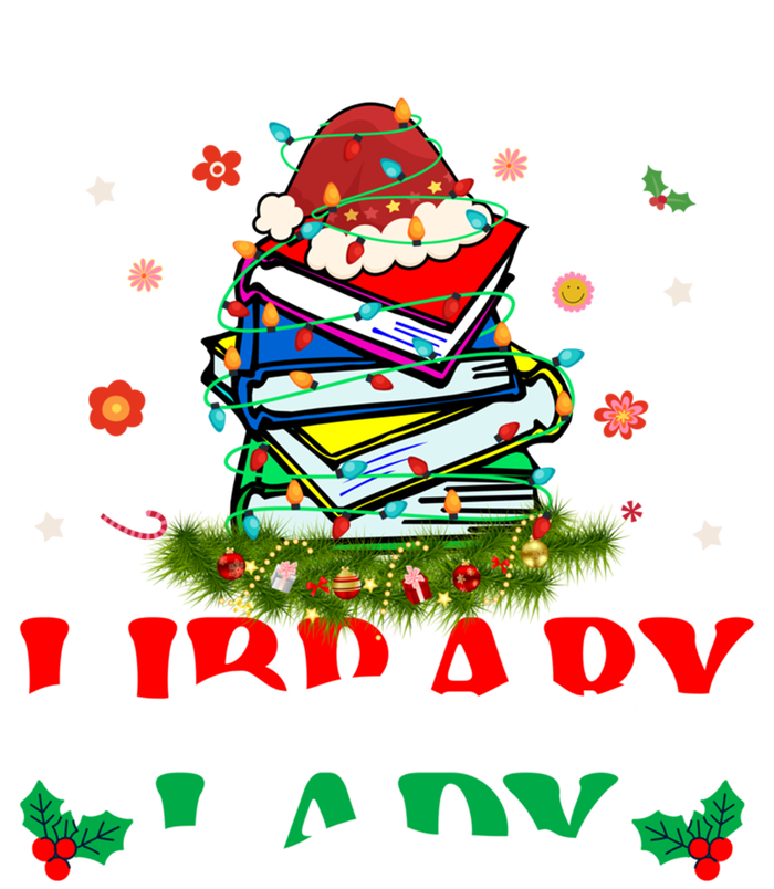 Christmas Library Lady Librarian Xmas Lights Books Gift Full-Length Apron With Pockets