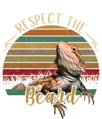 Vintage Respect The Beard Funny Bearded Dragon Lizard Gift Ladies Long Sleeve Shirt