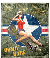 Vintage Pin Up Girl On Bomb Bomber Plane Sustainable Beanie