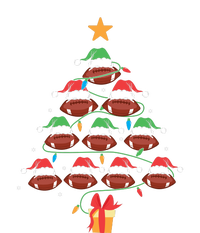 Christmas Tree Football Ornament Lights Funny Xmas Holiday V-Neck T-Shirt