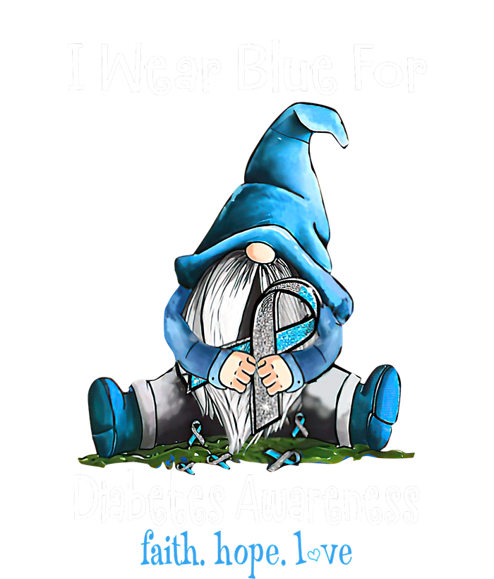 November Diabetes Awareness Funny Gnomes Wear Blue V-Neck T-Shirt