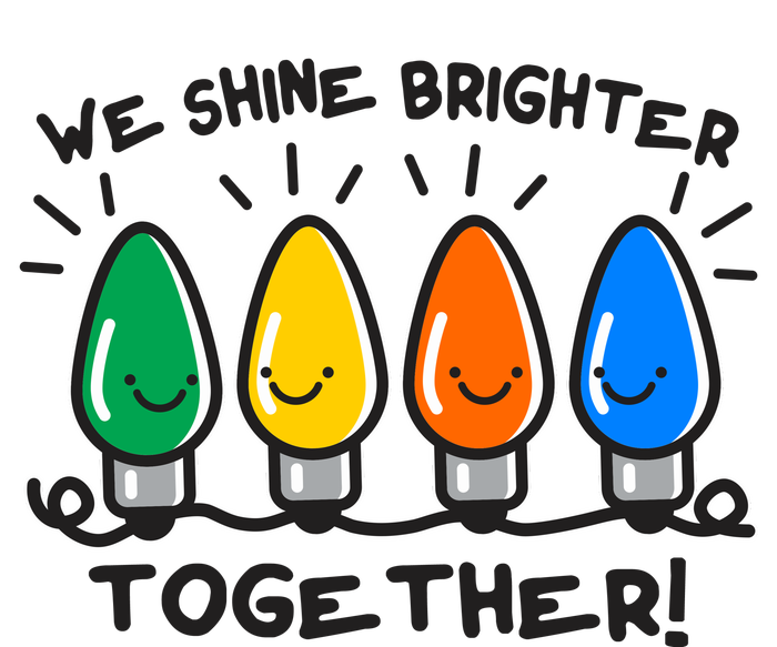 Cute Christmas We Shine Brighter Together Sustainable Beanie