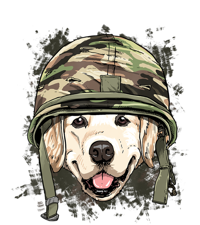 Golden Retriever Soldier Veteran Funny Dog Army Coaster