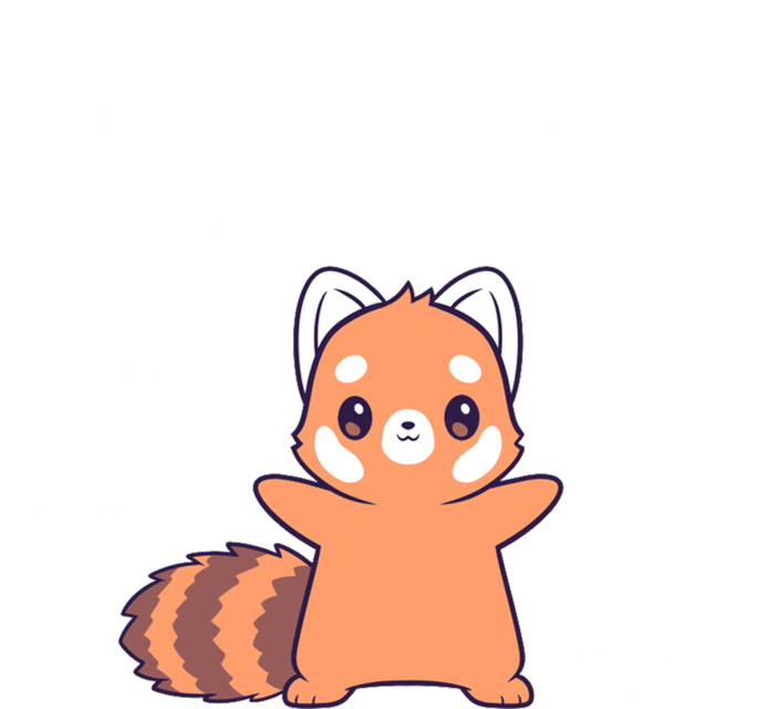 Anatomy Of A Red Panda Science Zoologist Red Panda Anatomy Gift T-Shirt