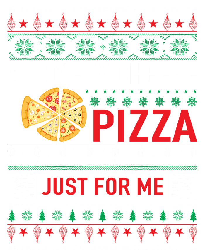 A Lovely Cheese Pizza Just For Me Ugly Christmas Sustainable Knit Beanie