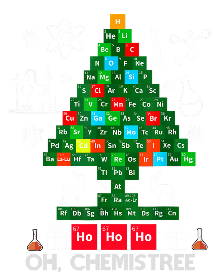 Science Christmas Shirt Oh Chemist Tree Chemistree Women's Racerback Cropped Tank