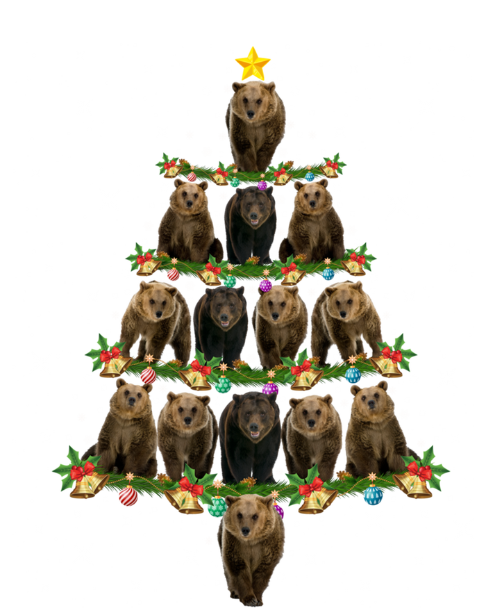 Bear Lover Xmas Tree Lights Santa Bear Christmas Funny Gift T-Shirt