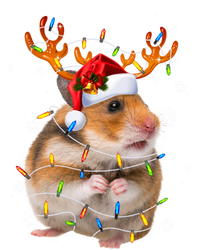 Hamster Reindeer Christmas Lights Funny Hamster Xmas Gift Valucap Bio-Washed Visor