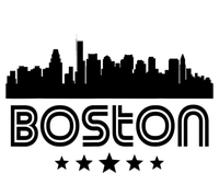 Boston Massachusetts Skyline Retro Style T-Shirt