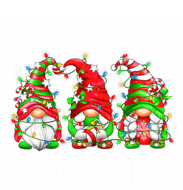 Funny Christmas Gnome Hanging With My Gnomies Family Pajamas Kids Long Sleeve Shirt