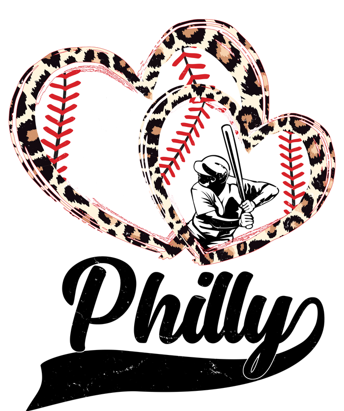 Cute Philly Philadelphia Baseball Hearts T-Shirt