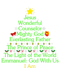 Jesus Wonderful Counselor Bible Verse Jesus Christmas Tree Jesus Star Sweatshirt