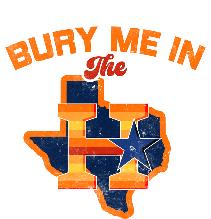 Vintage Bury Me In The H Houston Baseball Button