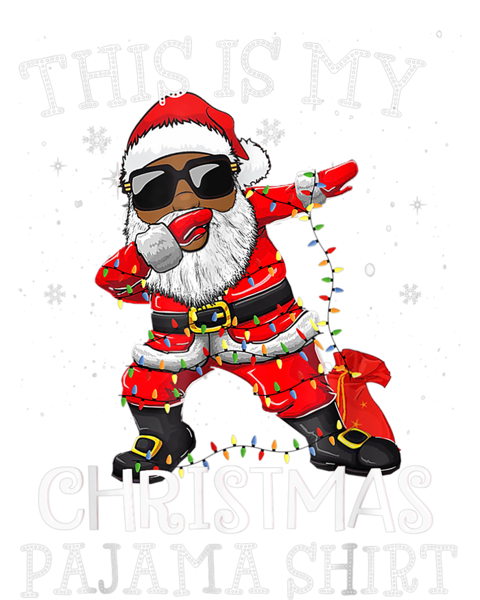 This Is My Christmas Pajama Dabbing African American Santa Ladies PosiCharge Competitor Racerback Tank