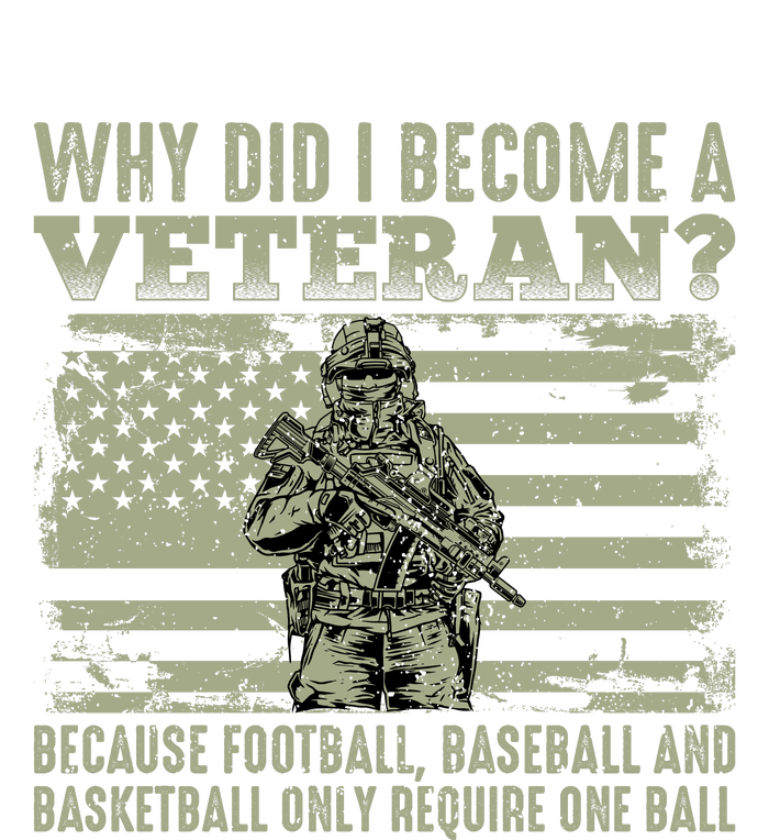 Why Did I Become A Veteran Quotation Usa Flag T-Shirt