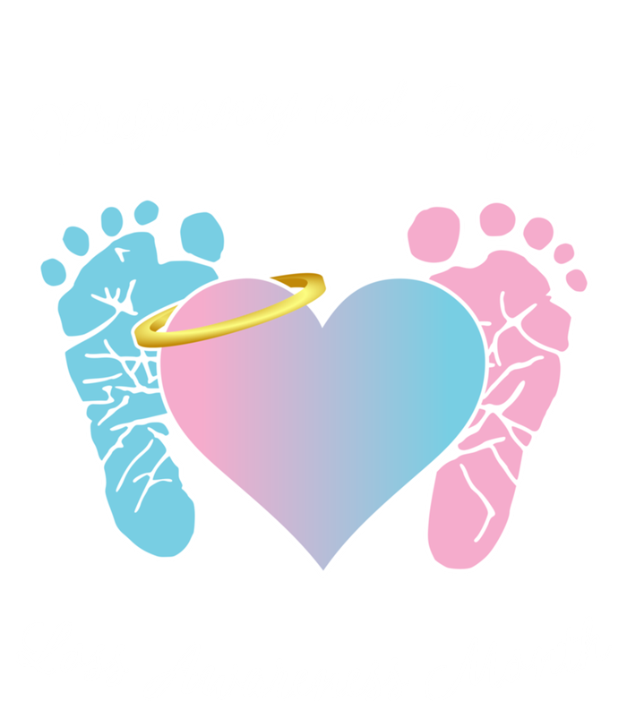 Pregnancy Infant Loss Awareness Month Footprint Halo Gift T-Shirt