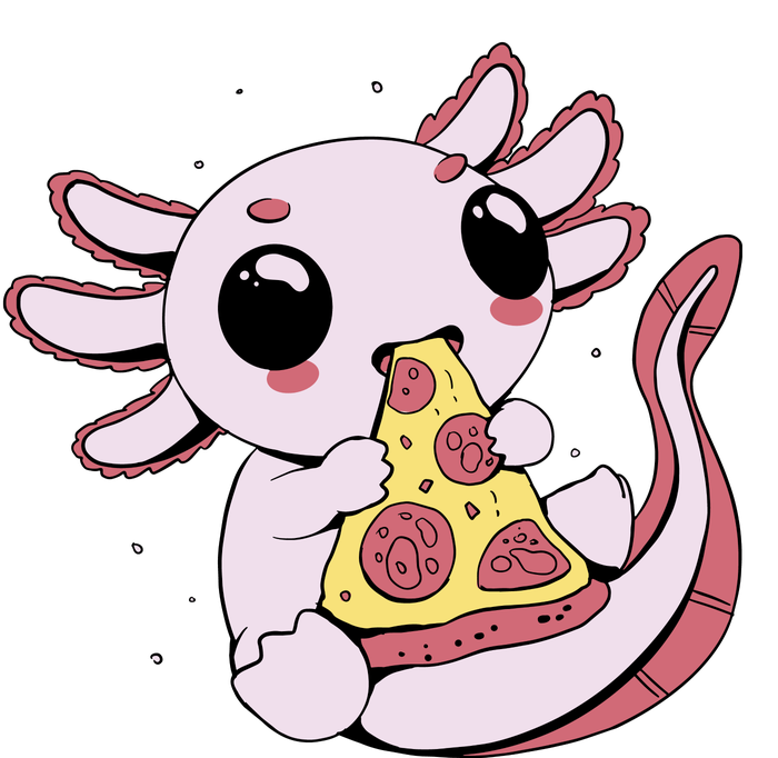 Cute Axolotl Pizza Lover Tall Sweatshirt