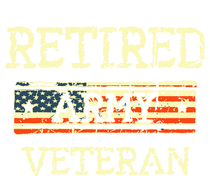 Army Retired Veteran Army American Flag Veteran Retirement T-Shirt