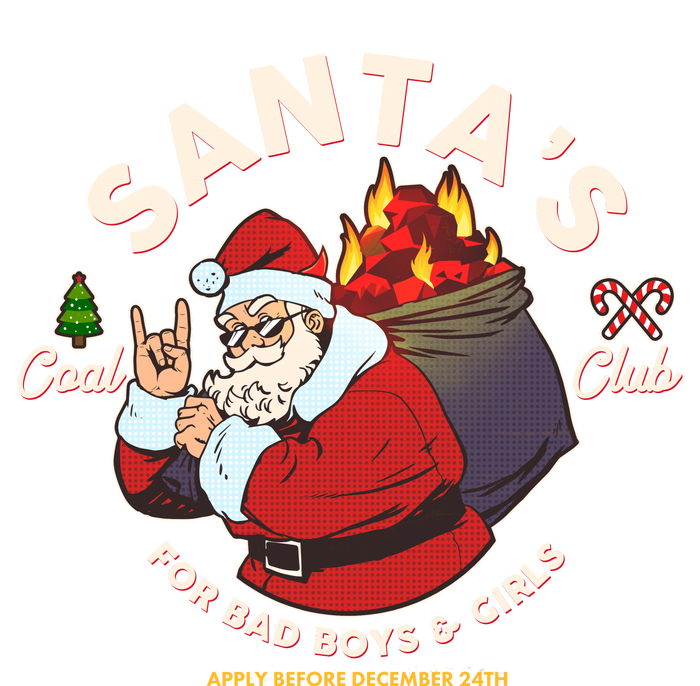 Funny Christmas Santa's Coal Club For Bad Boys And Girls Daily Commute Backpack