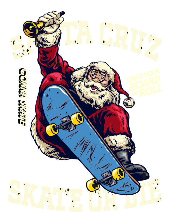 Retro Vintage Skateboard Street Wear Santa Cruz Jingle Bell Gift Short Acrylic Beanie