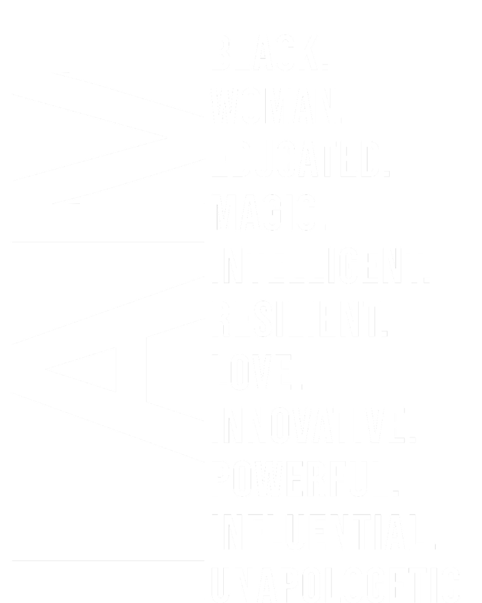 I Am Black Woman Educated Magic Intelligent Resilient Love Innovative Powerful T-Shirt