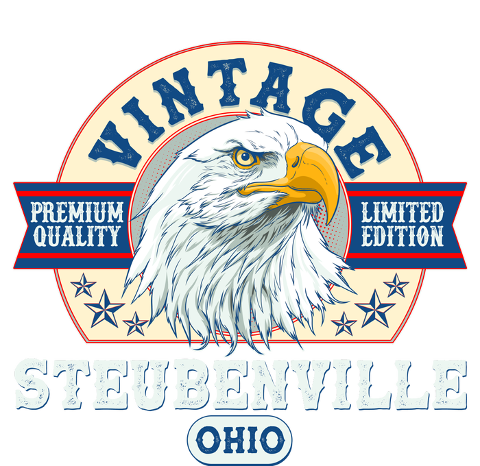 Vintage Steubenville Ohio Premium Quality Limited Edition Eagle Emblem Tie-Dye T-Shirt