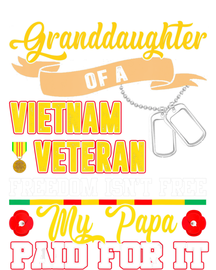 Proud Granddaughter Of Vietnam Veteran Freedom Isn't Free Short Acrylic Beanie