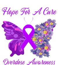 Butterfly Hope For A Cure Ribbon Opioid Overdose Awareness Full Zip Hoodie