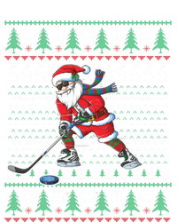 Funny Santa Ice Hockey Player Ugly Sweater Christmas Hockey Gift Zip Tote Bag