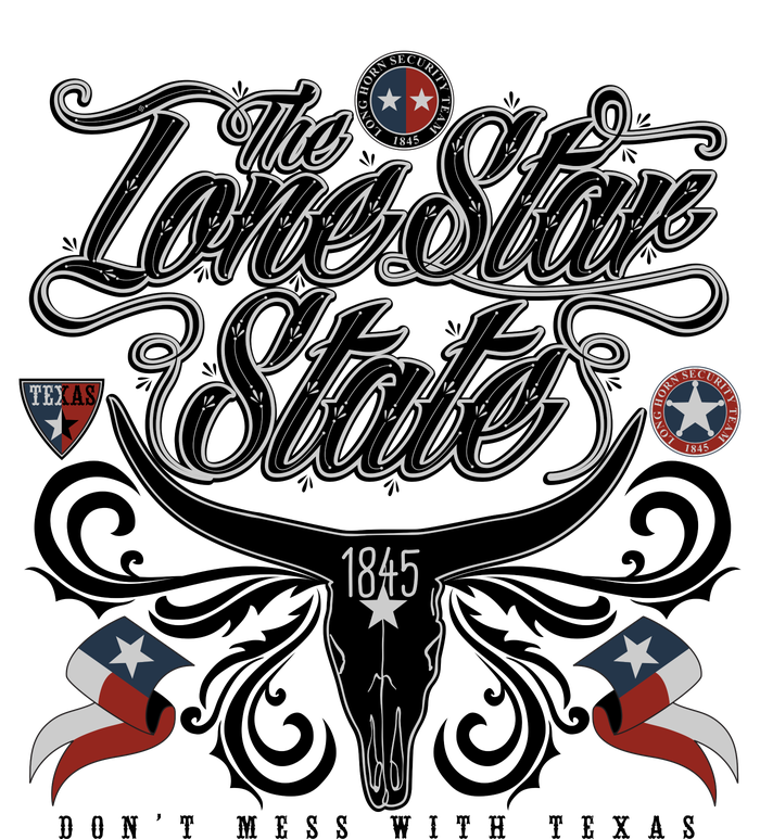 The Lone Star State 1845 Longhorn Don't Mess With Texas Long Sleeve Shirt