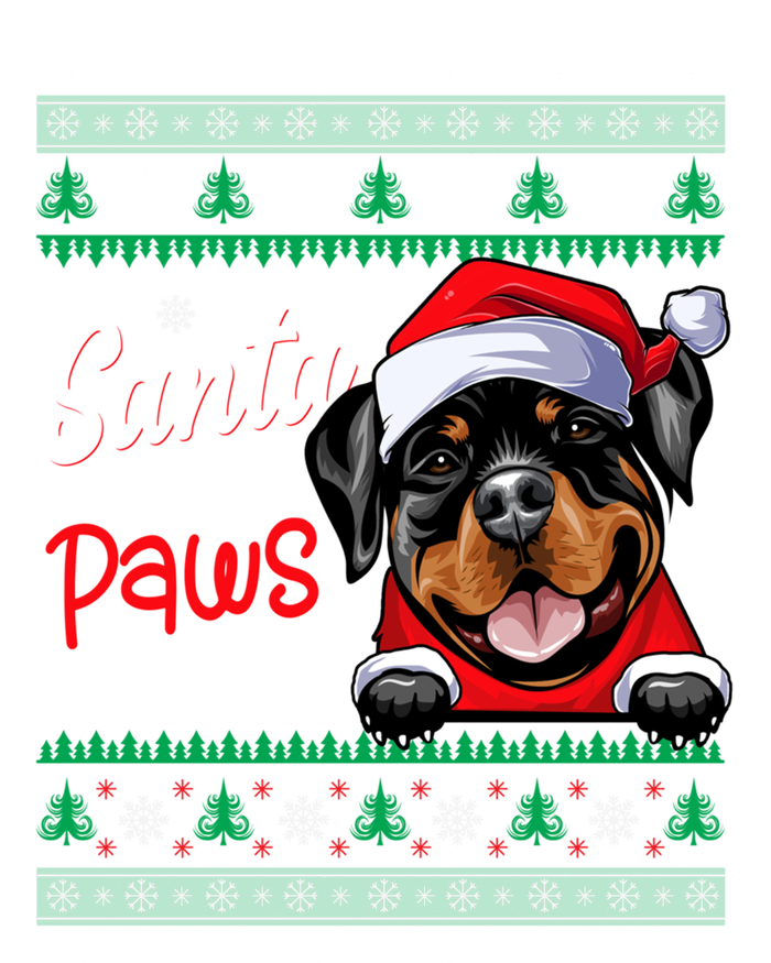 Santa Paws Christmas Dog Rottweiler Ugly Christmas Sweater Great Gift Kids Hoodie