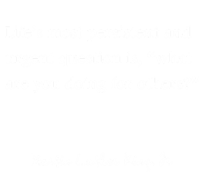 Life's Most Persistent And Urgent Question Is, 'What Are You Doing For Others?' Bumper Sticker