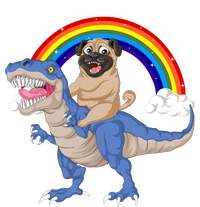 Pug Riding Dinosaur Performance Sprint T-Shirt