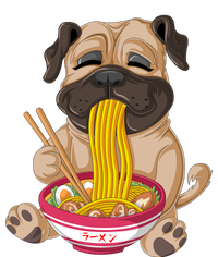 Pug Eating Ramen Tie-Dye T-Shirt