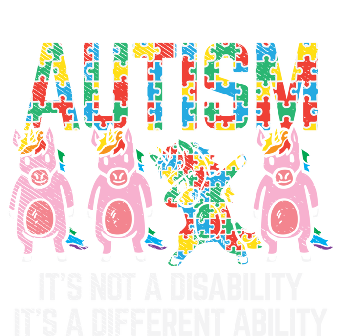 Different Ability Not Disability Unicorn Dab Autism Girl Gift Premium Hoodie