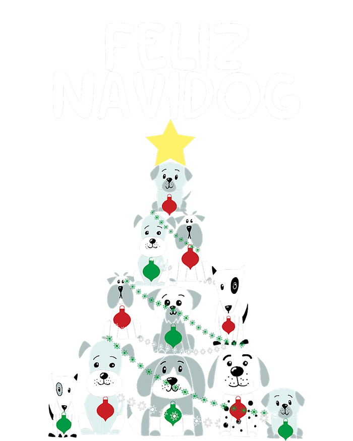 Feliz Navidog Christmas Dog Funny Cute Xmas Tree T-Shirt