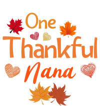 Funny Cute One Thankful Nana Thanksgiving Fall Autumn Leaves T-Shirt