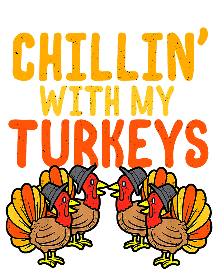 Chillin With My Turkeys Thanksgiving Family Boys T-Shirt