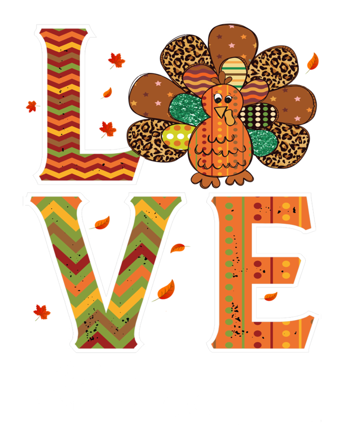 Funny Cute Principal Love Thanksgiving Leopard Turkey Autumn Fall Gift T-Shirt