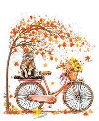 Funny Cute Retro Bicycle Cat Autumn Leaves Fall Thanksgiving T-Shirt