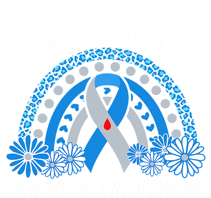 In November We Wear Blue Rainbow Diabetes Awareness Month T-Shirt