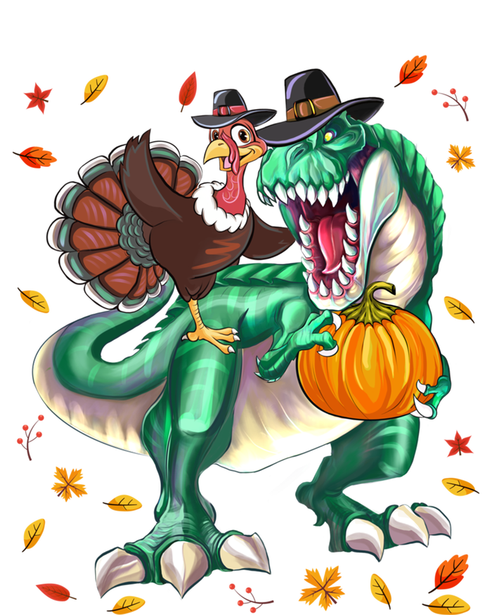 Thanksgiving Turkey Dinosaur T Rex Autumn Fall Boys Funny Gift Kids Sweatshirt