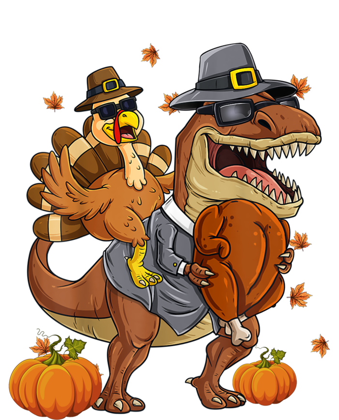 Thanksgiving Turkey Riding T Rex Dinosaur Toddler Boys Gift Toddler T-Shirt