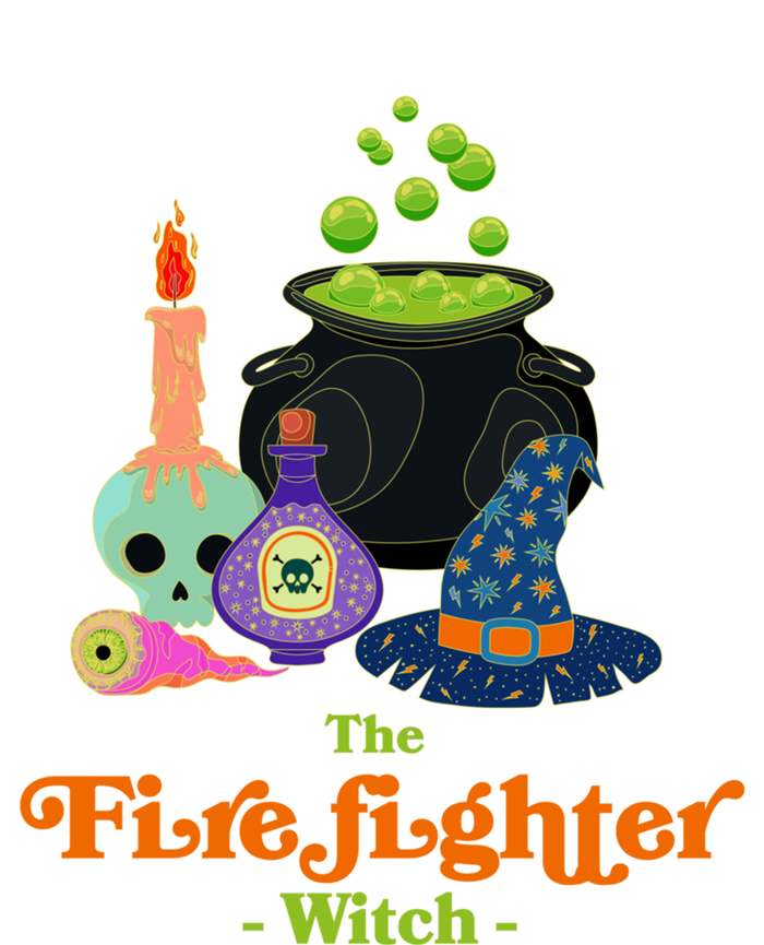 The Firefighter Witch Fire Halloween Fire Marshal Scary Gift T-Shirt