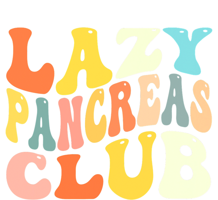 Lazy Pancreas Club T1D Retro Groovy Diabetes Awareness Women's T-Shirt