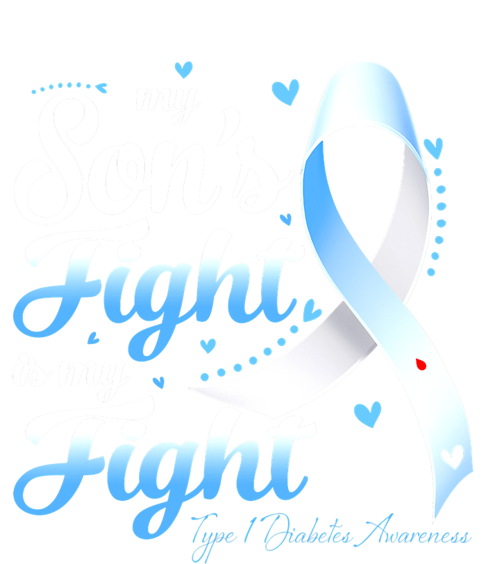 T1D Mom Dad Parents My Son's Fight Type 1 Diabetes Awareness Tie-Dye T-Shirt