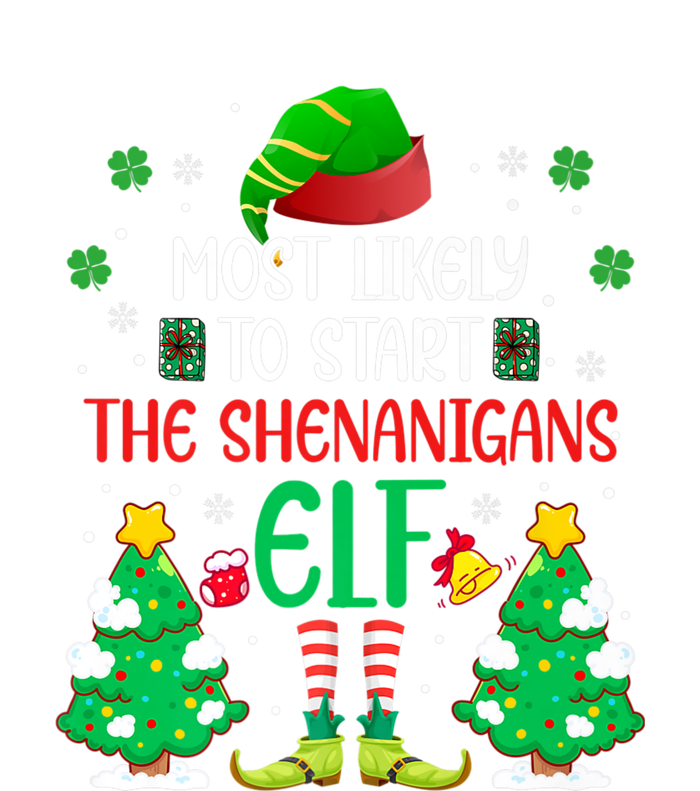 Most Likely To Start The Shenanigans Elf Christmas Family Hoodie